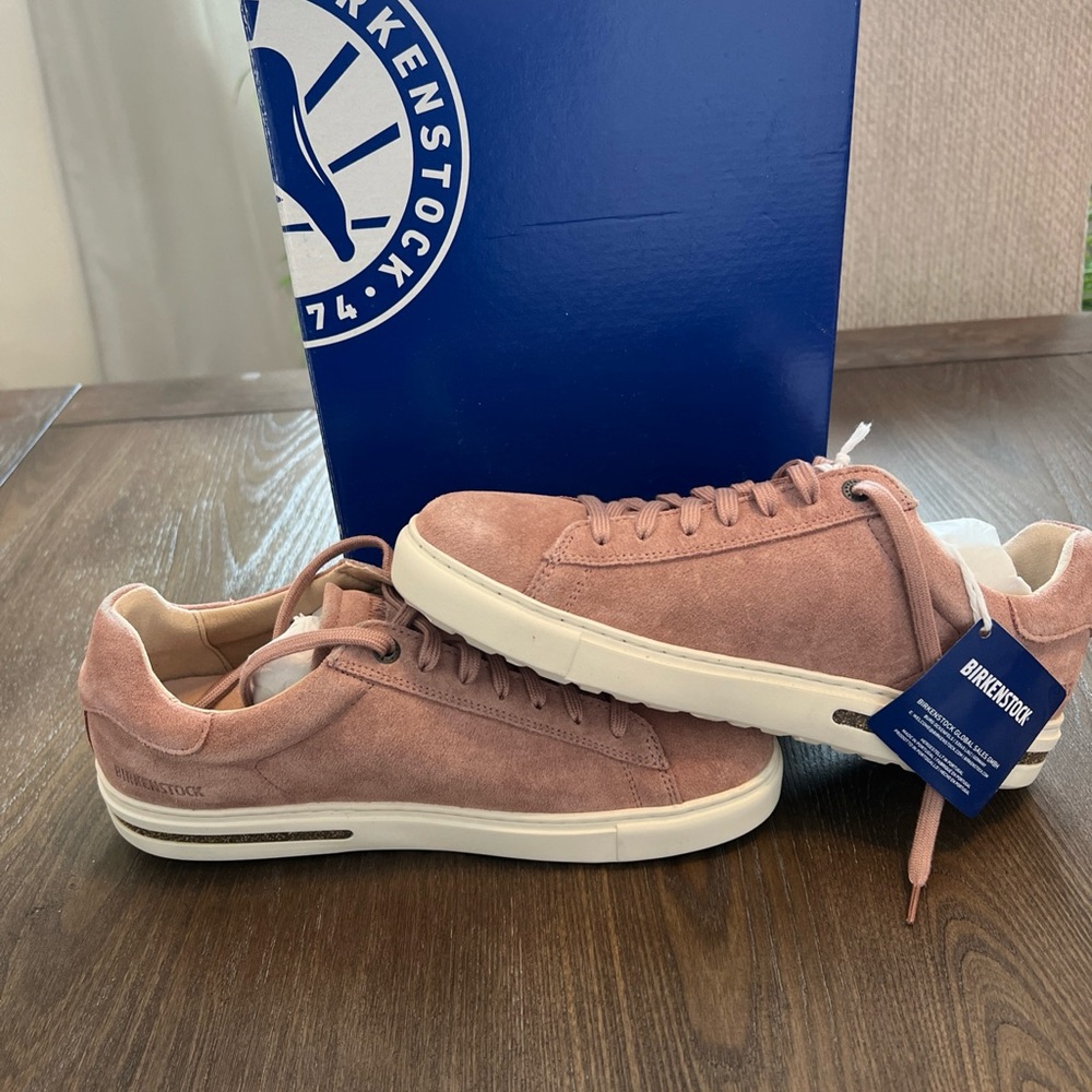 Birkenstock Dusty Rose Suede Sneakers.  Bend low in size 9 Narrow fit